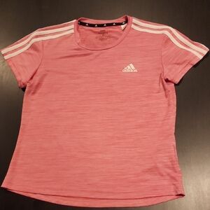 Adidas Pink Fitted Short Sleeve T-Shirt